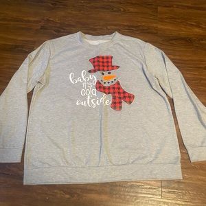 Cute “baby it’s cold outside” sweatshirt, size 2XL